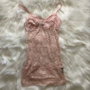 Pink lace top